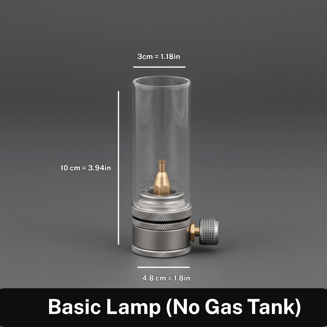 Skanto | LUMETRA – Adjustable Butane Camping Lantern for Flexible Light Settings