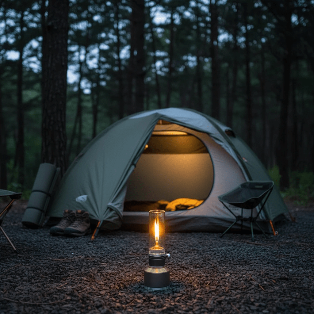Skanto | LUMETRA – Adjustable Butane Camping Lantern for Flexible Light Settings