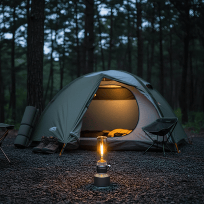 Skanto | LUMETRA – Adjustable Butane Camping Lantern for Flexible Light Settings