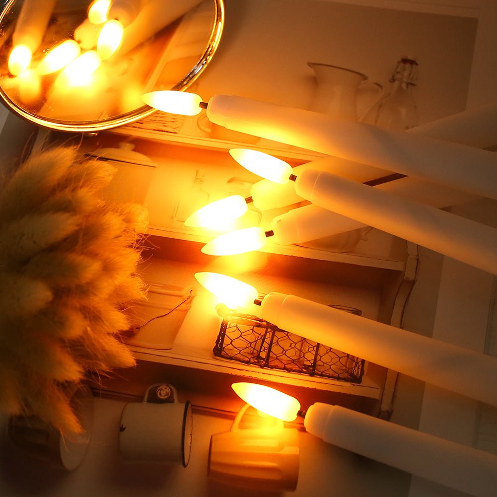 Skanto | FLAMORA – LED Taper Candles with Remote Control & Timer
