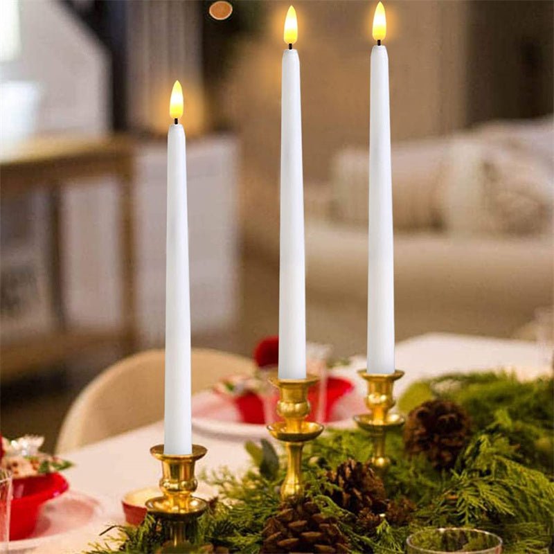 Skanto | FLAMORA – LED Taper Candles with Remote Control & Timer