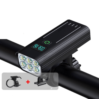 ROADGLOW X – 5000 Lumen Bicycle Light with 12 LEDs and Rechargeable USB-C Battery