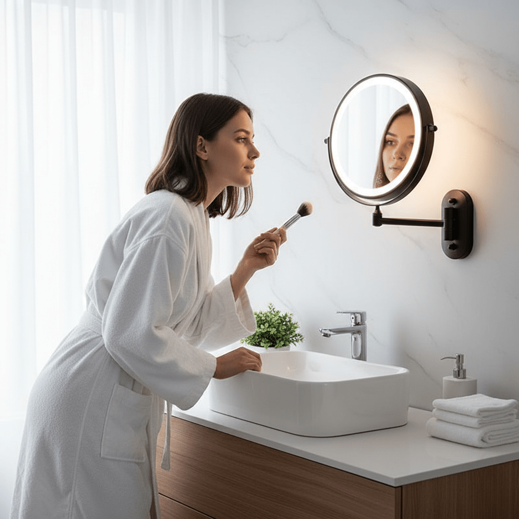 LUMIVIEW – Rechargeable LED Magnifying Mirror with Touch Control