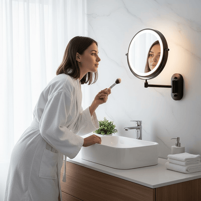 LUMIVIEW – Rechargeable LED Magnifying Mirror with Touch Control