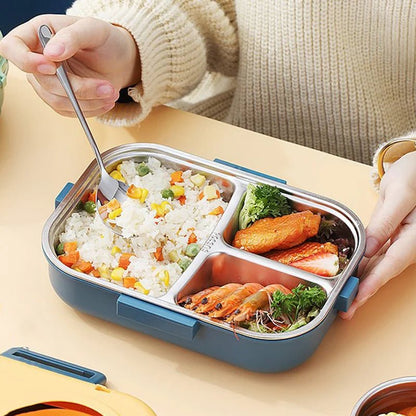 Skanto | LUNCHMATE – Stainless Steel Lunch Box with 3 Compartments for Fresh, Organized Meals