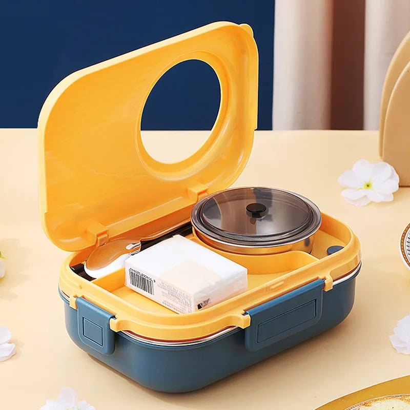BowLift | LUNCHMATE – Stainless Steel Lunch Box with 3 Compartments for Fresh & Organized Meals