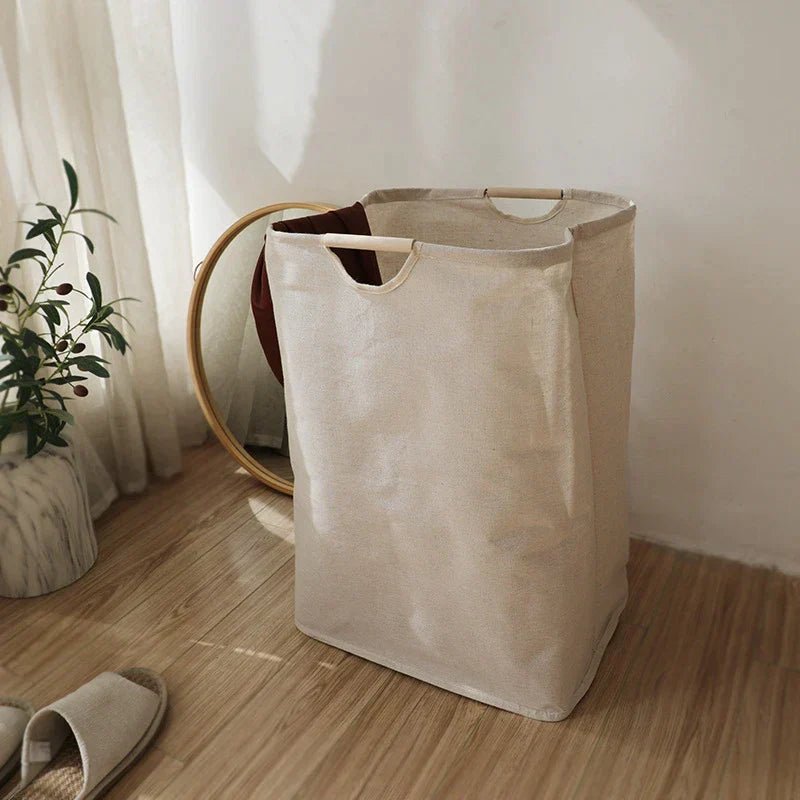 Kalsten | LuxeFold Hamper – Elegant Cotton-Linen Laundry Organizer