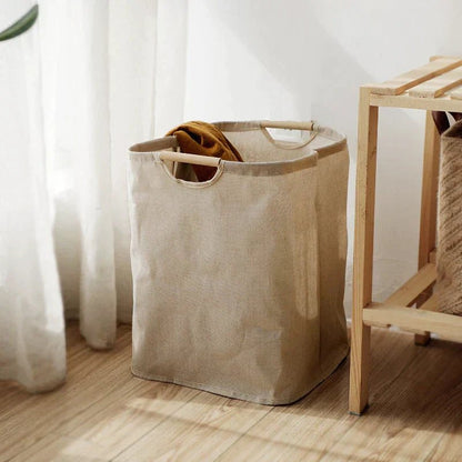 BowLift | LuxeFold Hamper – Elegant Cotton-Linen Laundry Organizer