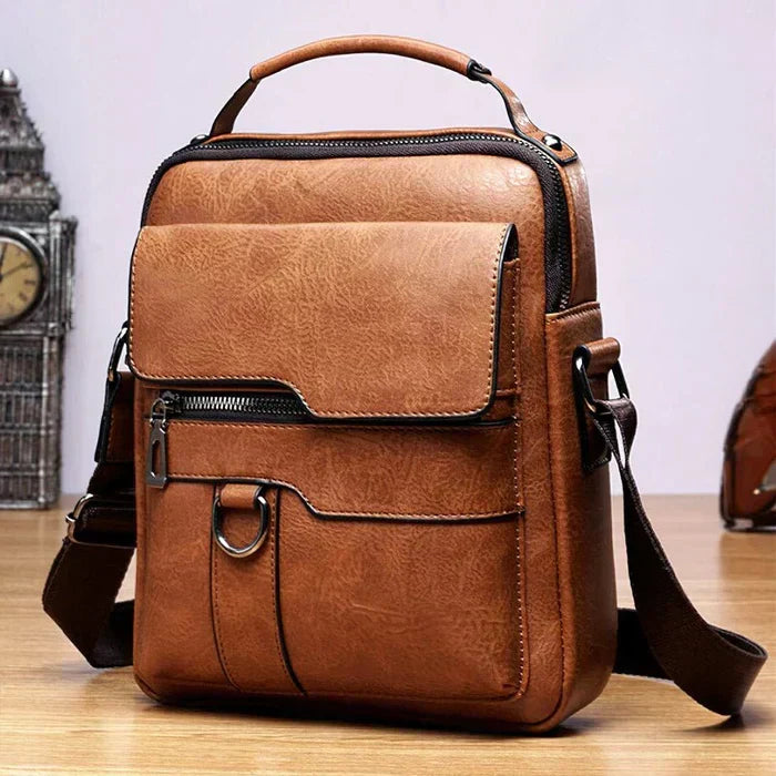 Skanto | LeatherLux Elegant Leather Shoulder Bag | High-Quality Design | Practical & Stylish for Everyday & Office