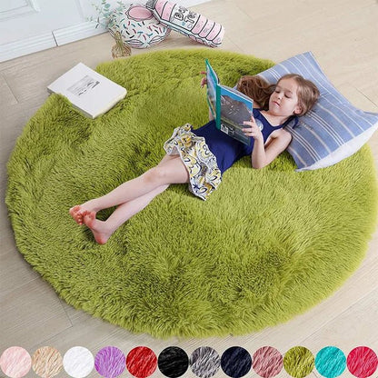 Skanto | Skanto Velvéri Luxe FluffyMat Rug | Ultra-Soft Round Plush Rug for Cozy Homes and Bedroom Decor