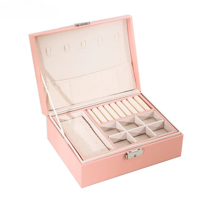 Skanto | LuxeWood – Elegant Wood Jewelry Box with PU Leather