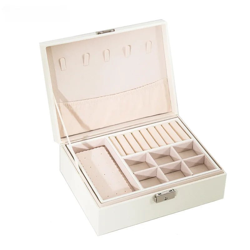 Skanto | LuxeWood – Elegant Wood Jewelry Box with PU Leather