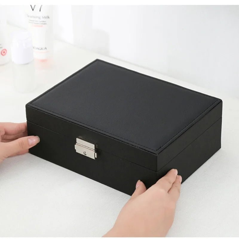 Skanto | LuxeWood – Elegant Wood Jewelry Box with PU Leather