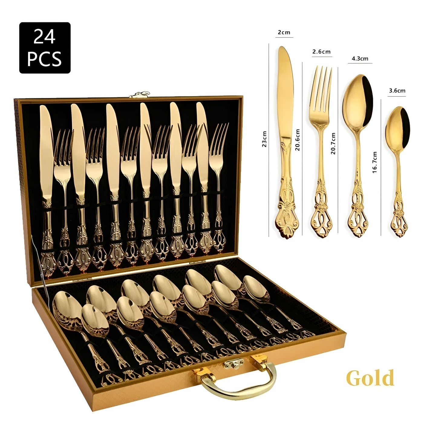 Skanto | RoyalCutlery Cutlery Set | Stainless Steel | 24 Pieces