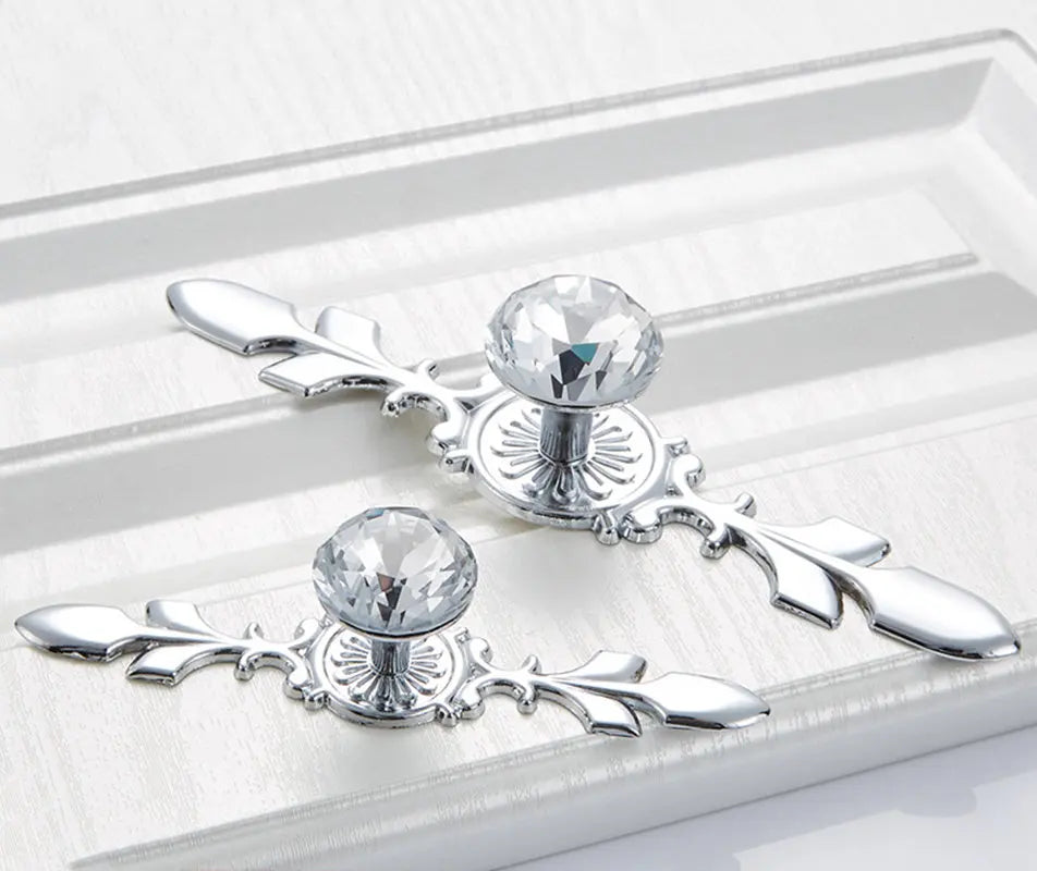 Luxury Diamond Crystal Cabinet Knobs and Handles Elegant Drawer Pulls | Bowlift