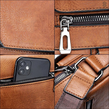 Skanto | LeatherLux Elegant Leather Shoulder Bag | High-Quality Design | Practical & Stylish for Everyday & Office
