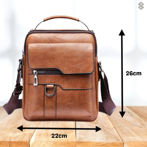 Skanto | LeatherLux Elegant Leather Shoulder Bag | High-Quality Design | Practical & Stylish for Everyday & Office