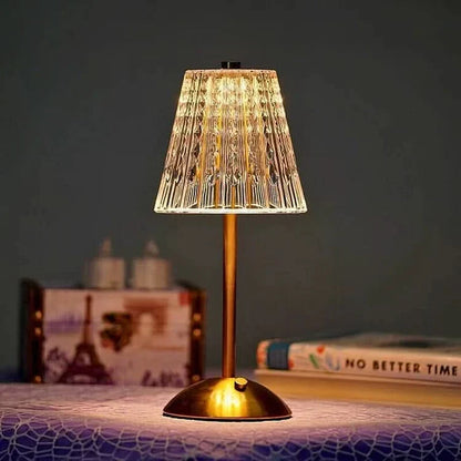 Skanto | Crystal Rechargeable LED Wireless Table Lamp