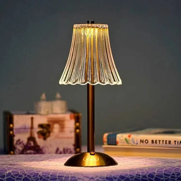 Skanto | Crystal Rechargeable LED Wireless Table Lamp