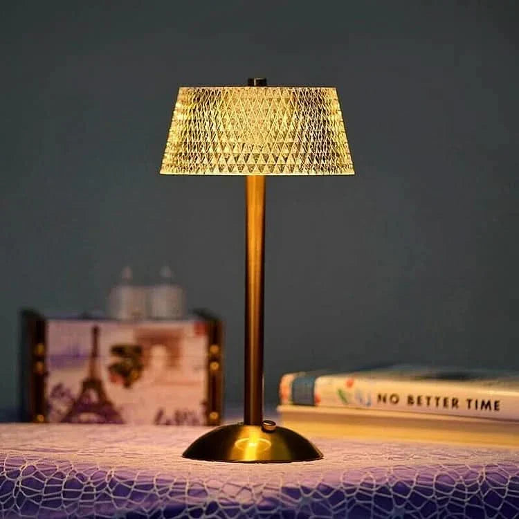 Skanto | Crystal Rechargeable LED Wireless Table Lamp