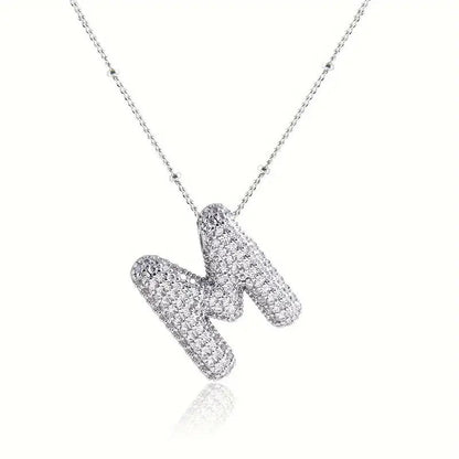 Skanto | Alphabet Diamond Pendant Necklace