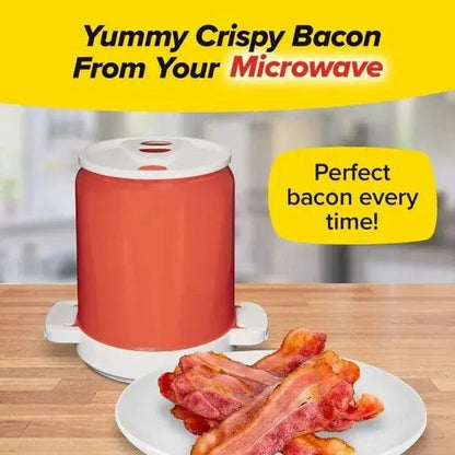 BowLift | Microwave Bacon Cooker | Grease-Draining Rack & Splatter Dome | BPA-Free Dishwasher Safe