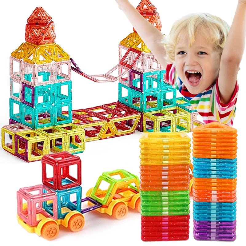 Skanto | Magnabuilder Set – Magnetic Building Blocks for Kids to Boost Creativity and STEM Learning