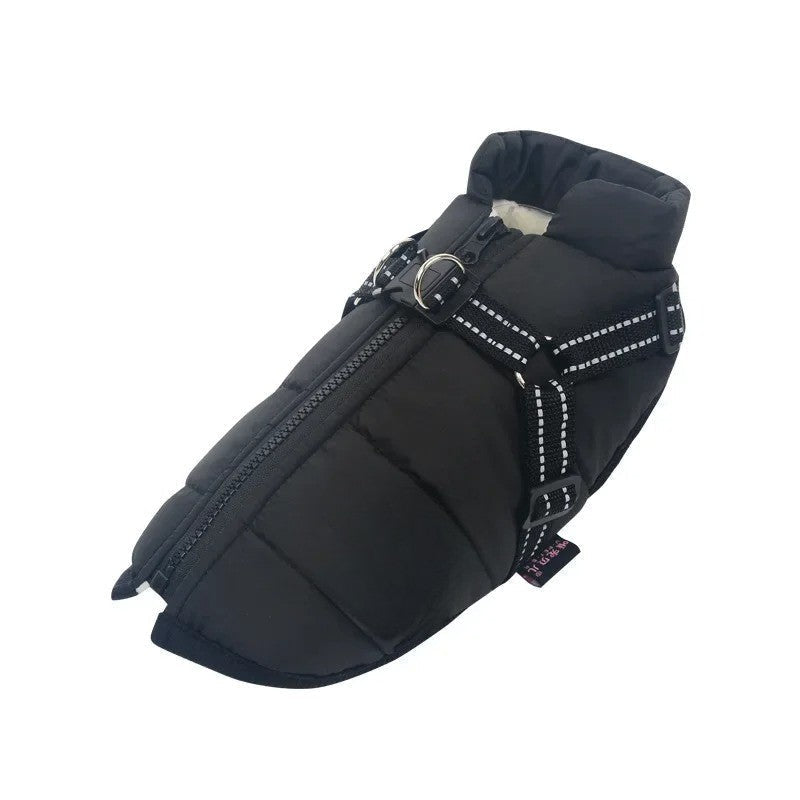 Skanto | All-Weather Insulated Dog Jacket with Built-in Harness