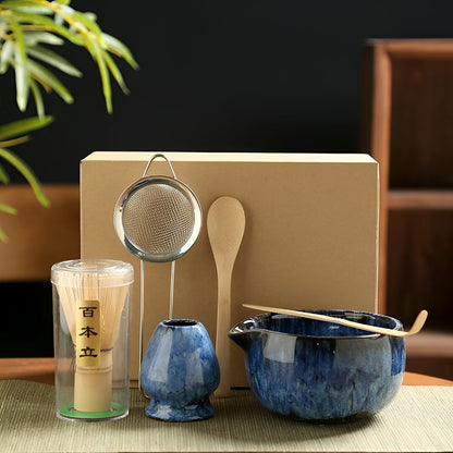 BowLift | Traditional Matcha Tea Set – 6-Piece Authentic Japanese Matcha Kit – Premium Bamboo & Ceramic