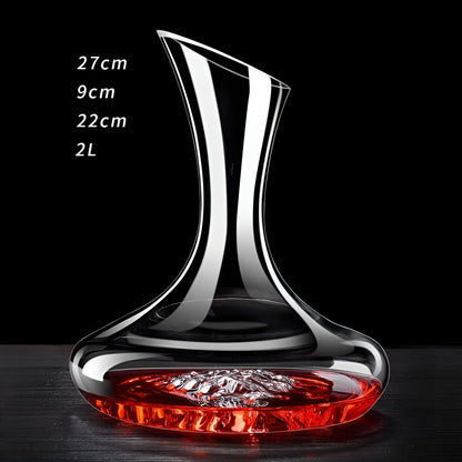 Crystal wine decanter in snail shape – Lead-free for wine or cognac | Decorative for home & bar | Bowlift