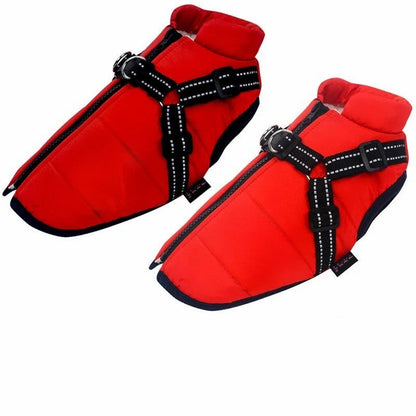 Skanto | All-Weather Insulated Dog Jacket with Built-in Harness