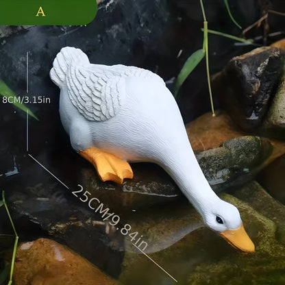 PuddlePals Sculpture – Farmhouse Style Duck & Goose Figure | Bowlift