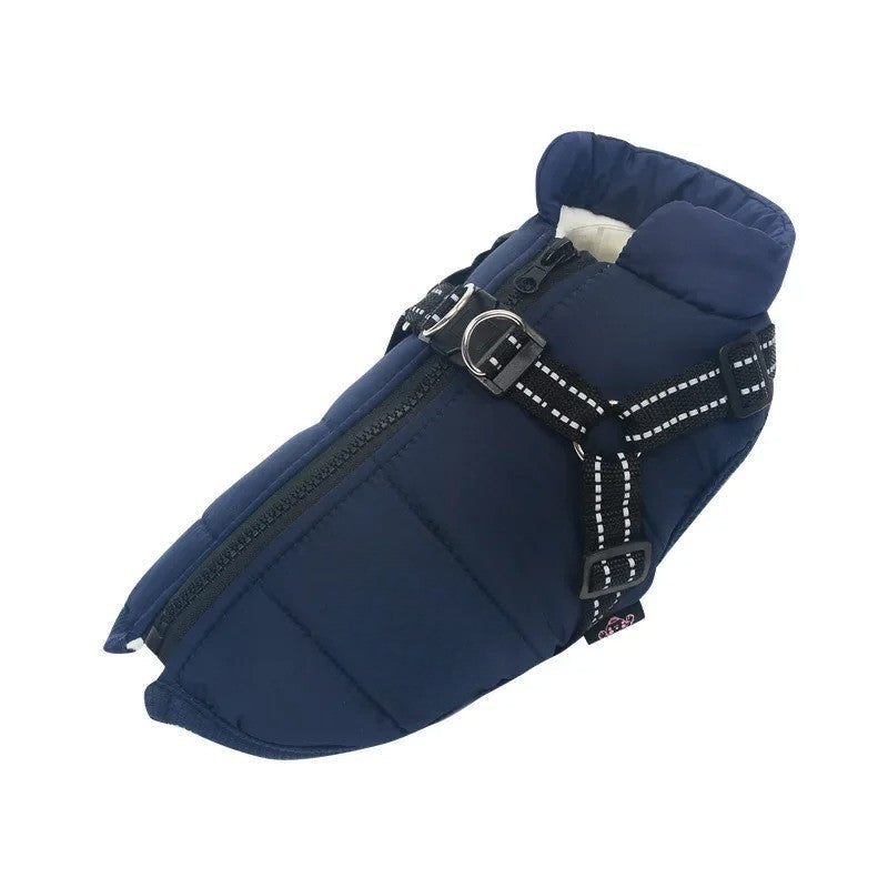 Skanto | All-Weather Insulated Dog Jacket with Built-in Harness