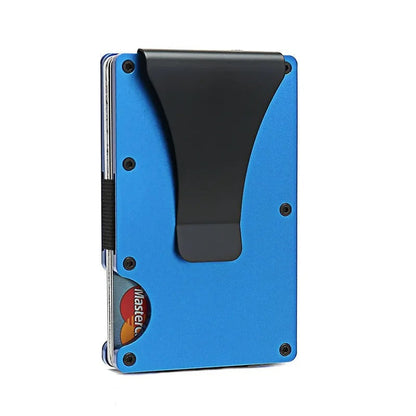 Skanto | Titanium Matte Cobalt Cardholder – Slim & Stylish RFID Wallet for Men & Women