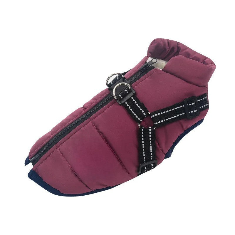 Skanto | All-Weather Insulated Dog Jacket with Built-in Harness
