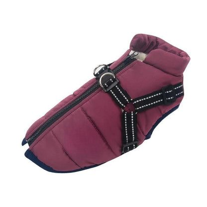 Skanto | All-Weather Insulated Dog Jacket with Built-in Harness