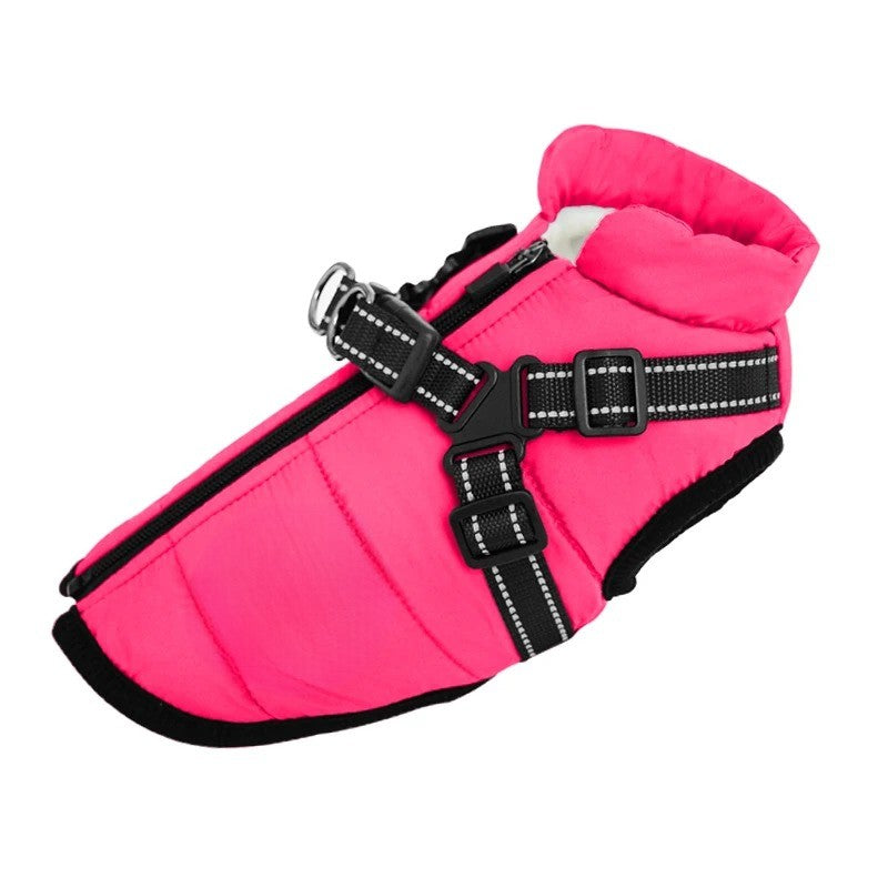 Skanto | All-Weather Insulated Dog Jacket with Built-in Harness