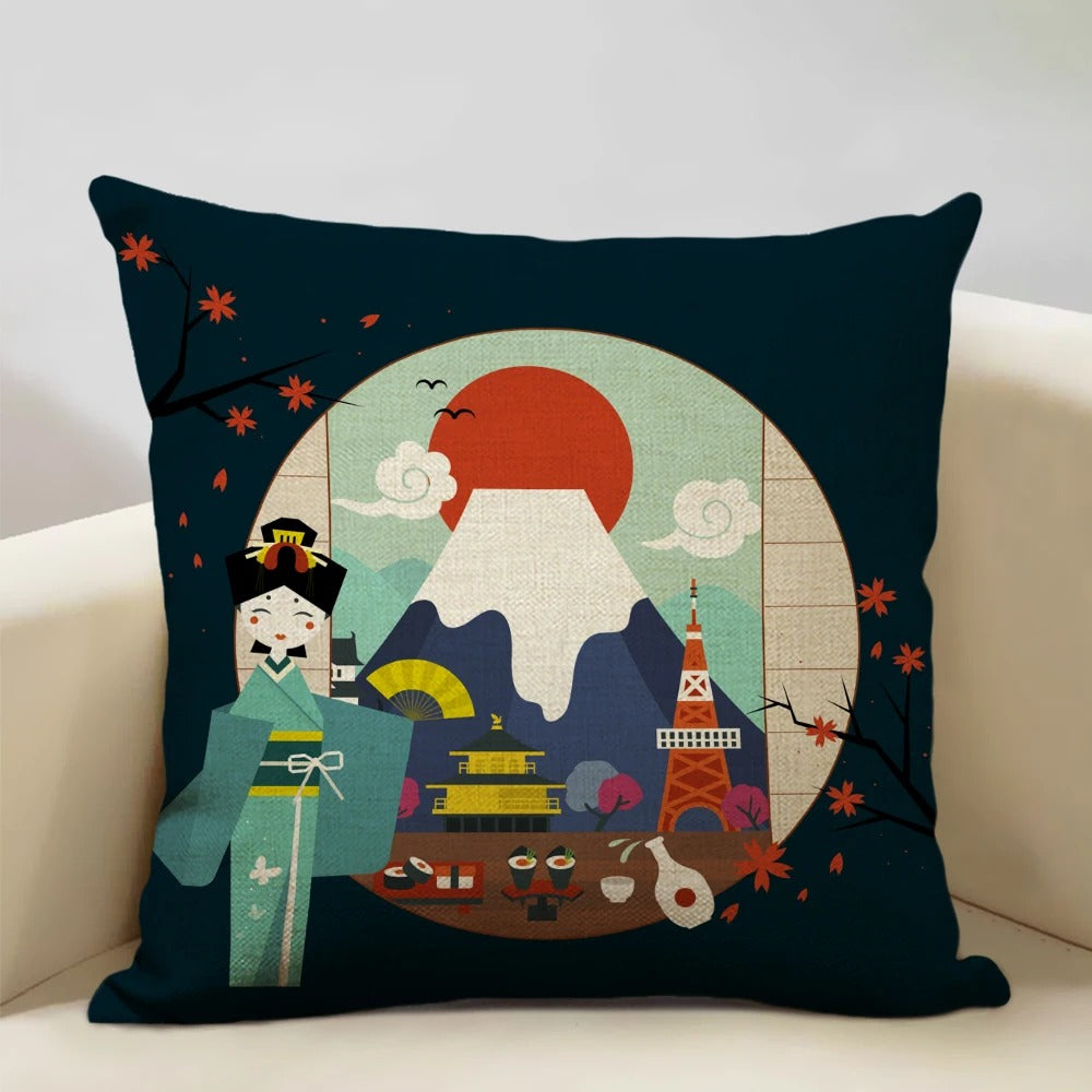 Skanto Skanto | BeauRêve Pillowcase with Mount Fuji - Japanese Style for Any Room