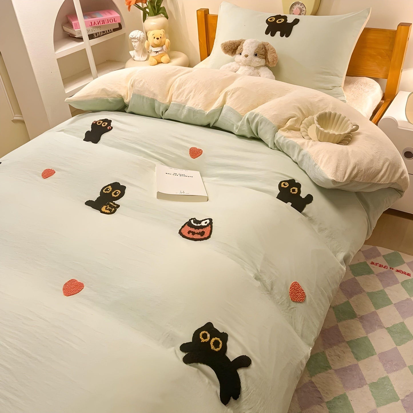 CloudComfort Bedding Set - ComfortaBowlifte and Skin-Friendly Lucky Cat Bedding | Bowlift