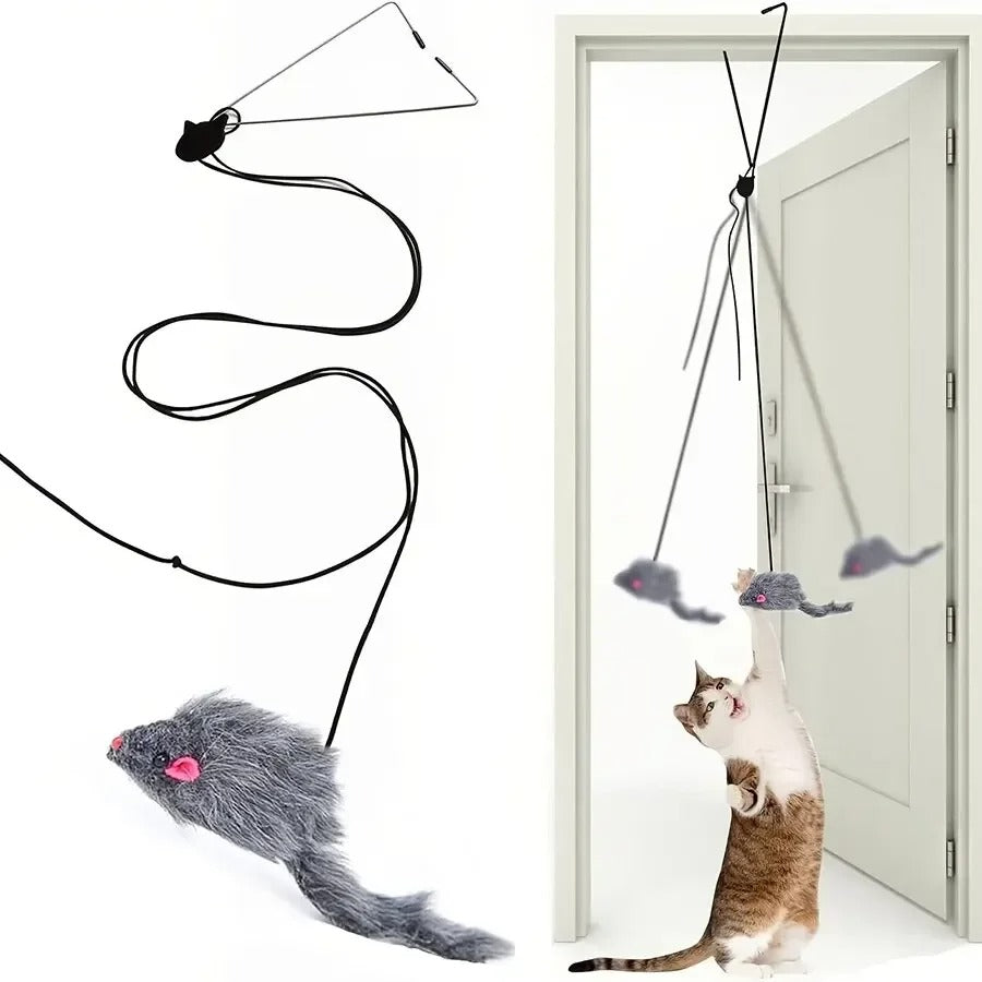Self-Hanging Retractable Cat Toy Skanto