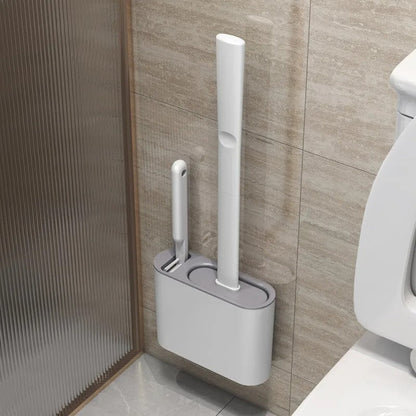 Skanto | Toilet Brush | Wall Mounted, Hygienic Design with Durable Brushes for Complete Cleaning in Small Bathrooms