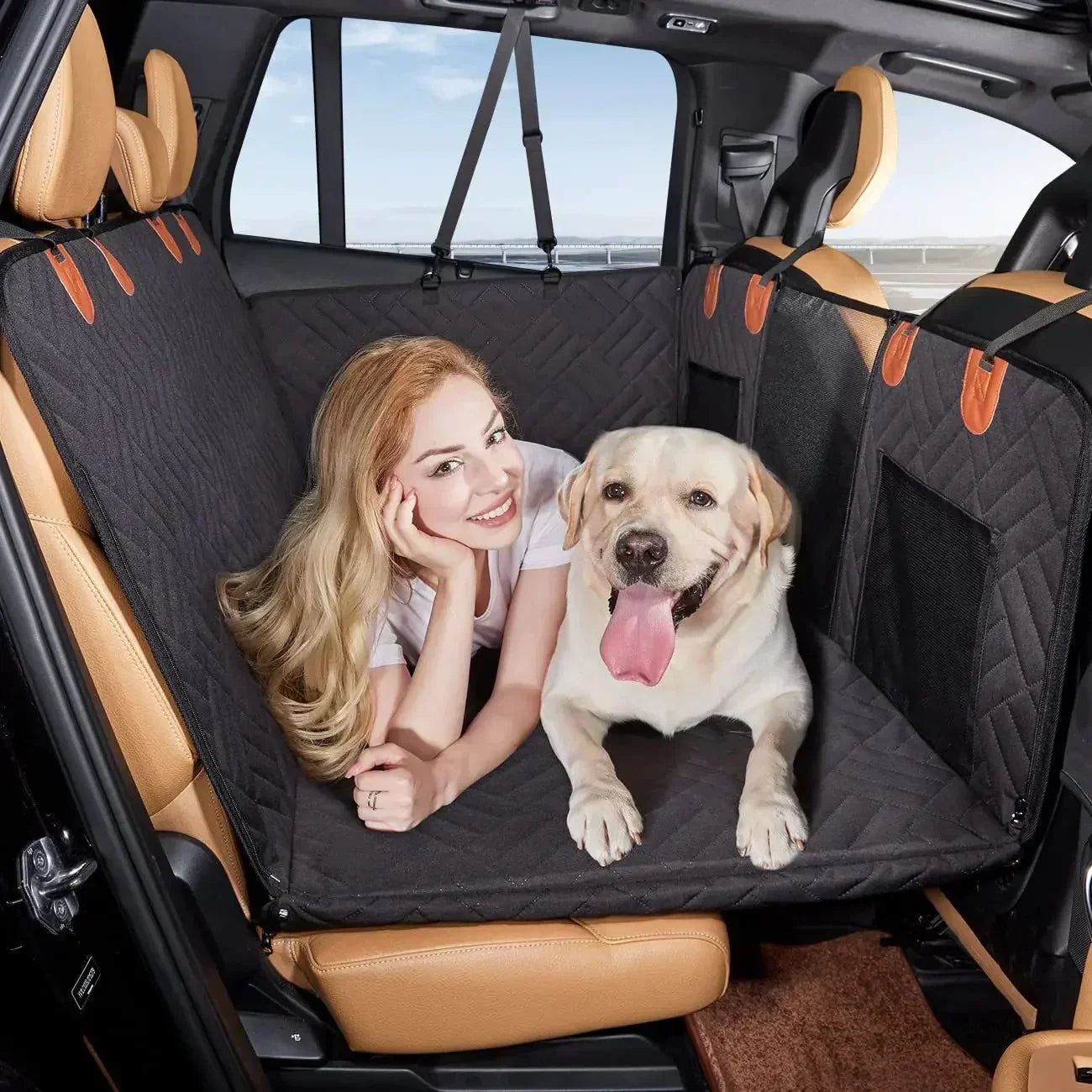 Skanto | PawsGuard Rear Seat Pet Protector - Waterproof Car Cover