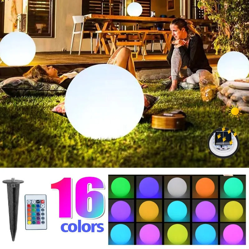 BowLift | Solar Powered Mood Light Sphere - ShapeLights Rechargeable Ball Light for Outdoors