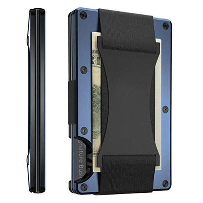 Skanto | Titanium Matte Cobalt Cardholder – Slim & Stylish RFID Wallet for Men & Women