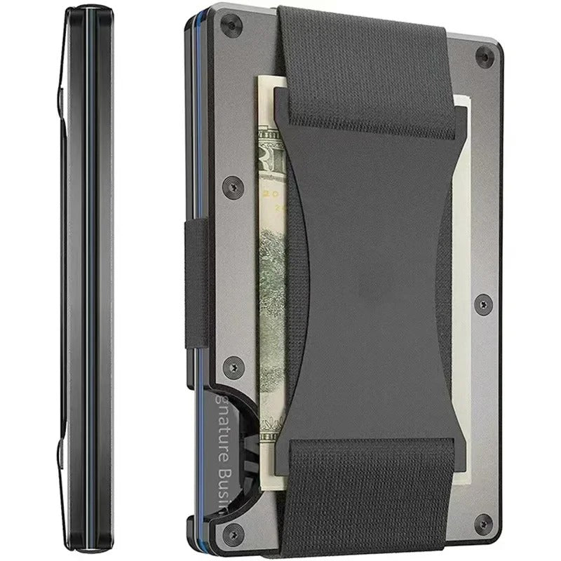 Skanto | Titanium Matte Cobalt Cardholder – Slim & Stylish RFID Wallet for Men & Women