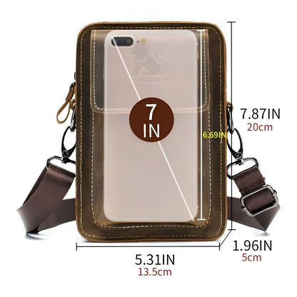 BowLift | Vidal Bag – Functional Leather Waist Bag for Men with Adjustable Strap and Multi-Pocket Design