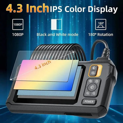 Skanto | Skanto Industrial Endoscope Inspection Camera – 1080P HD with 4.3-inch Screen Adjustable Lens