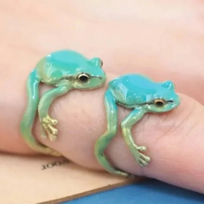 Skanto | Playful Mini Frog Adjustable Ring for Unique Style