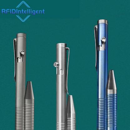 Skanto | Titanium Bolt Action Pen – Durable Metal Mechanical Writing Pen