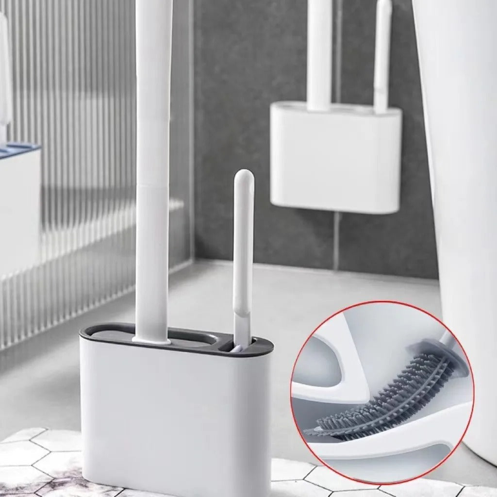 Skanto | Toilet Brush | Wall Mounted, Hygienic Design with Durable Brushes for Complete Cleaning in Small Bathrooms